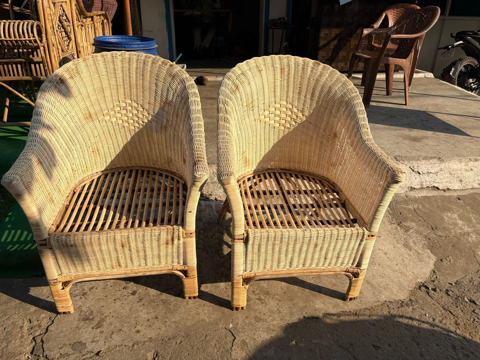 Woven Cane Accent Chair image